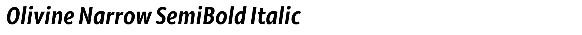Olivine Narrow SemiBold Italic image